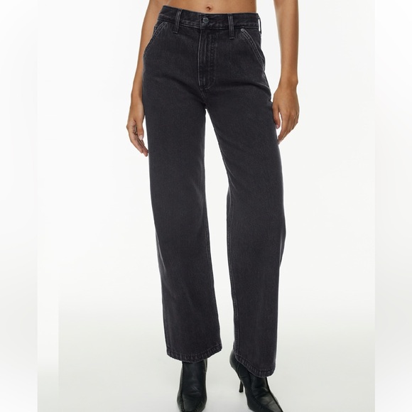 Aritzia Denim Forum The Farrah Hi-Rise Carpenter Jean in grey size 28 - Picture 2 of 11
